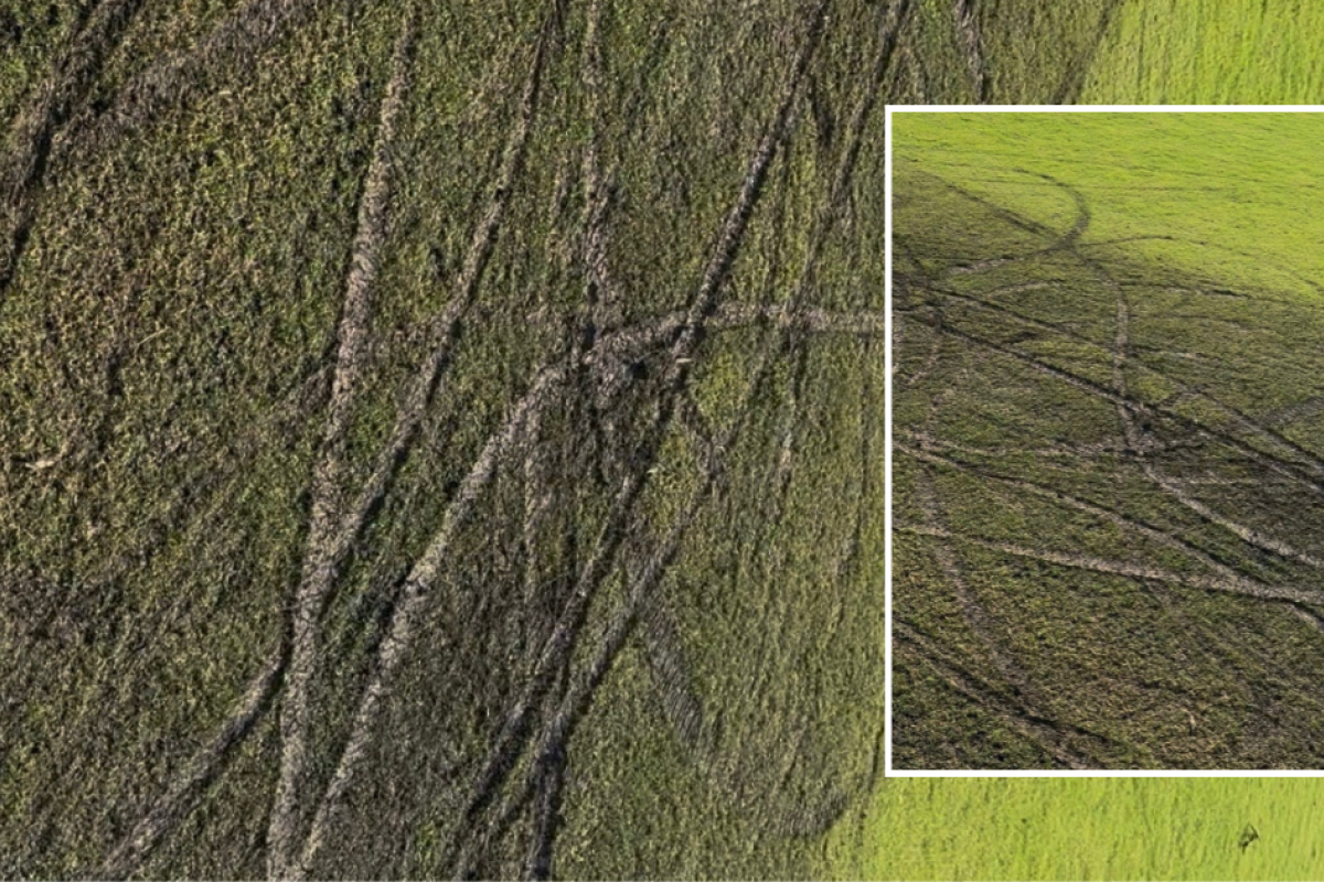 Damage caused to McGrane Oval last week. Photo supplied by Gilgandra Shire Council.