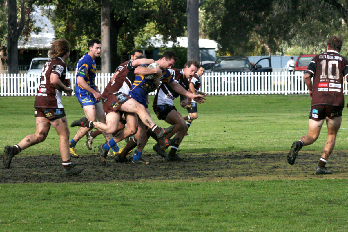 The visiting Coonabarabran Unicorns pipped the Ahrens Gilgandra Panthers first grade side in the final seconds to win 26-24 at a muddy McGrane Oval on Saturday, June 1, 2024.