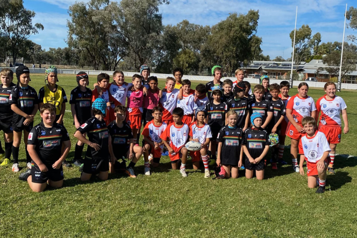 U12s Gilgandra and Walgett teams. Photos by Gilgandra Junior Rugby League and Netball.