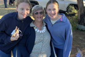 Norma Mudford (middle) with grandchildren Eliza and Allison Mudford.