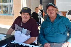 Opal enthusiasts Robert Thoimpson and Brian Bonello with their stall.