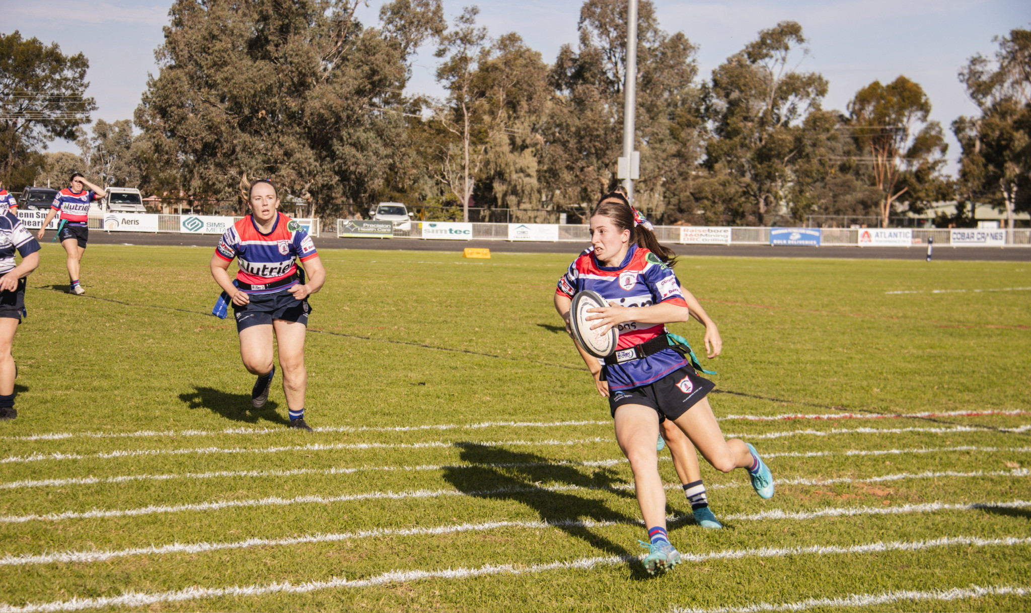 The Flamin’ Galahs tried hard in a 22-nil loss to Bogan Bulls in Western Plains Rugby Union Tri Tag action on Saturday, May 25. Photos supplied.