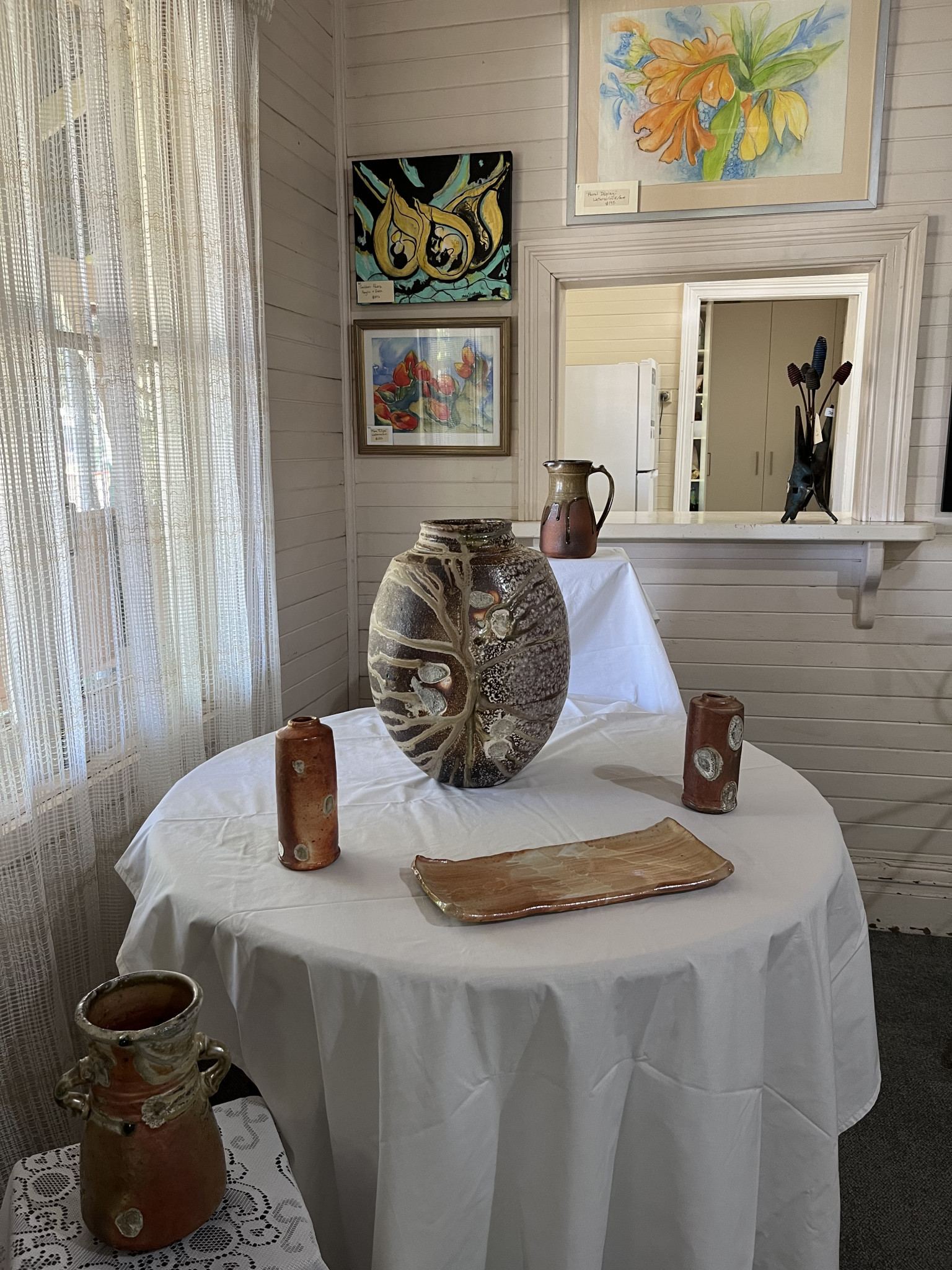 Geoff Thomas’ works for sale at Feetham House. Photo supplied.
