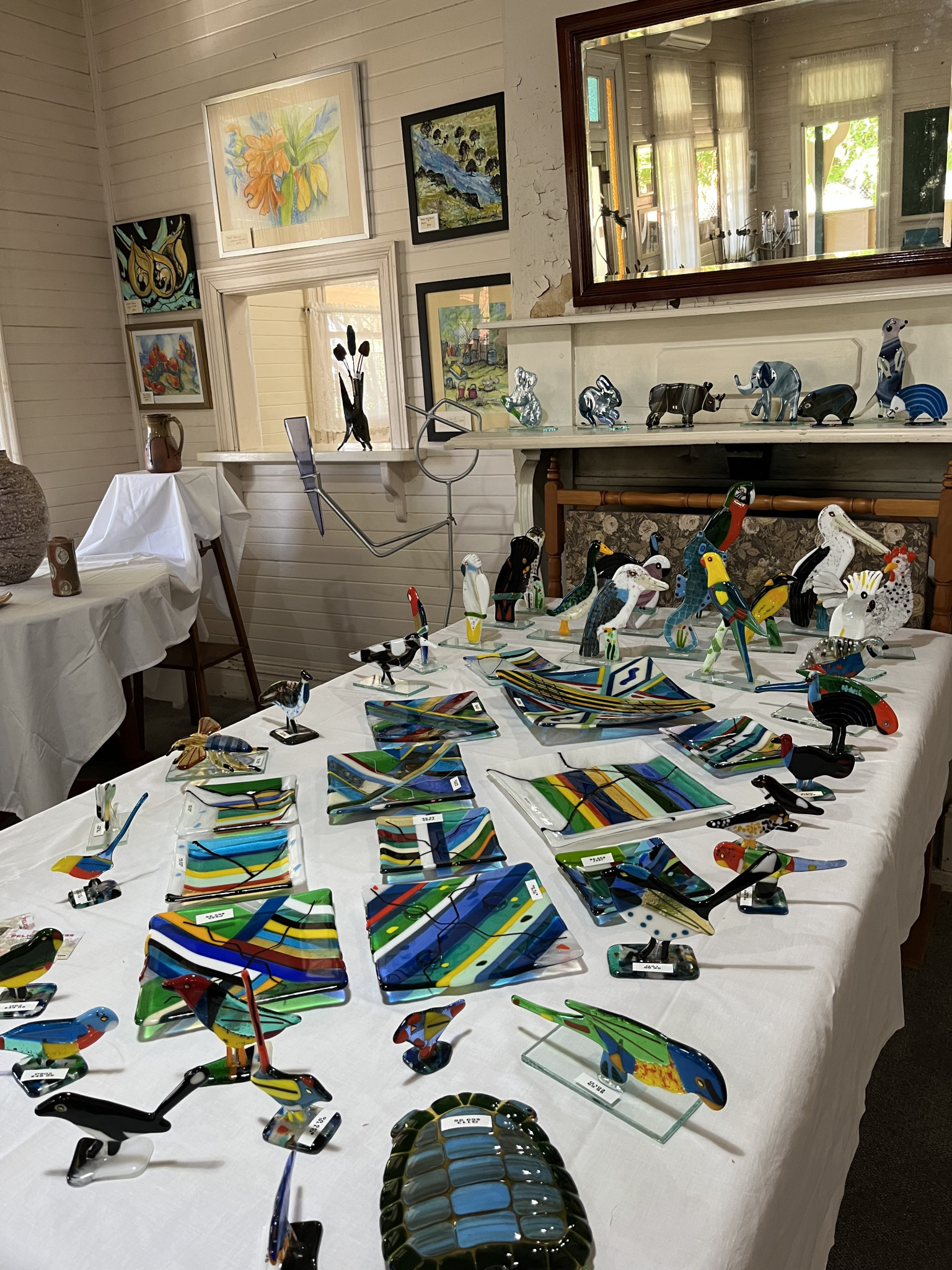 Joe Shalhoub’s extensive glass works display. Photo supplied.