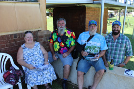 Kath and Allan King from Gulargambone with Steve Watt and Dan Harte from Tooraweenah.