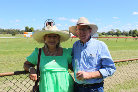 Owners of the race four winner Twyborn Affair, Maz and Peter Saunders of Carinda.