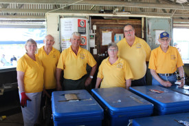 Local Lions Club members - Christine Howchin, Paul Mann, Mike Newstead, Tammy and Brenton Penna, and Peter Hall - ran the food and beverages on the day, and Gulargambone Lions kept the grounds clean by collecting the recycling.