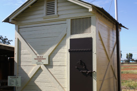 Tooraweenah gaol looks very smart in the Gilgandra Museum’s grounds.